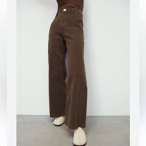 Zara Marine Straight pants in dark brown